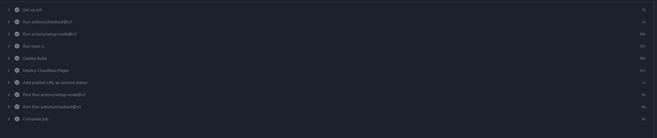 GitHub Actionsの様子