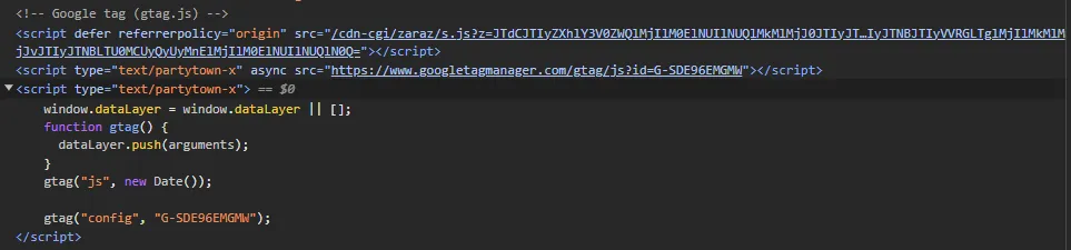 Zarazが挿入したと思われるタグ