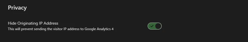 Zaraz GA4 IPアドレスを提出しない